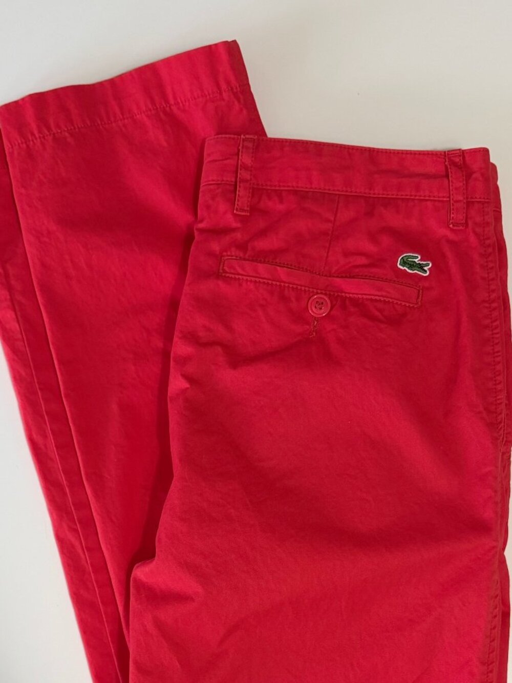 Red Lacoste Chino Pants